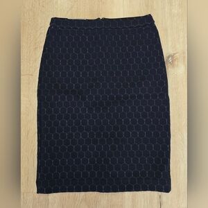 Banana Republic Navy Hexagon Pencil Skirt